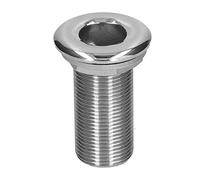 Akozon Conector de Drenaje de Agua de Barco de Acero Inoxidable 316 a Través del Conector de Ajuste del Casco Yates Marinos y Vehículos Recreativos-Salida de Drenaje de Púas de 1 Pulgada