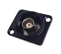 Akozon Conector de Montaje en Panel BNC D Conector de Chasis Coaxial de Video SDI Chapado en Oro Doble Hembra para de Monitoreo Transmisión Estable (Estuche negro)