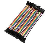 Akozon Conectores de Alambre de Puente Dupont 5pcs 10cm Colorido Jumper Wires 40pin Cable DuPont Hembra a Hembra para Breadboard Arduino
