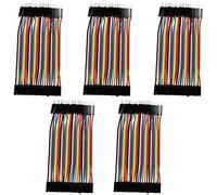 Akozon Conectores de Alambre de Puente Dupont 5pcs 10cm Colorido Jumper Wires 40pin Cable DuPont Macho a Hembra Cable DuPont Dupont Cable de Puente Cable para Breadboard Arduino