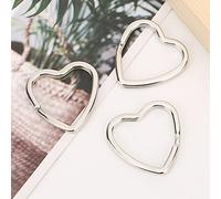 Akozon Conectores de Anillo de Cadena de Llave de Metal de 10 Piezas de Metal Conectores de Joyas de Bricolaje de Bricolaje y Decoración de Bolsos (corazón)