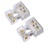 Akozon Conectores de Terminales de Batería de Alta Resistencia, Conector de Terminales de Batería Positivo Negativo, Abrazadera de Terminal 0/4/8/10 con Cuñas Espaciadoras para Automóviles,