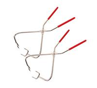 Akozon Conjunto de 2 Pinzas con Rojo Menos Herramienta de Acristalamiento de Cerámica de Acero Pinzas de Escultura de Cerámica Limpia Fácil