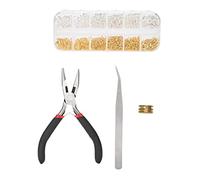 Akozon Conjunto de Anillos de Salto de Aleación de Zinc Mezclados y Cierre de Langosta, Accesorios de Joyería DIY con Alicates para Fabricación de Pulseras y Collares (Viene con alicates)