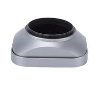 Akozon Conjunto de Tapa de Lente con Capucha Cuadrada de Metal, Diseño de Rosca de Tornillo de Color Plateado, Tapa Protectora de Lente de 37mm para Estudio de Fotografía
