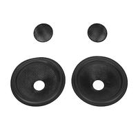 Akozon Cono de Altavoz de Papel de Tambor, Conos de Subwoofer de Diámetro Interior de 1 Pulgada con Borde de Goma para Altavoces de 5 Pulgadas, 2 uds.