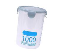 Akozon Contenedor de Almacenamiento de Alimentos, Tarro de Cereales Apilable Hermético de Plástico de 1000ml para Organización de la Cocina y Conservación de Alimentos (BLUE)