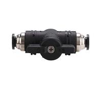 Akozon Control de Aire del Regulador 2 Way Aquarium CO2 con Válvula de Interruptor de Apagado Manual para Tuberías de 6 Mm para el Hogar