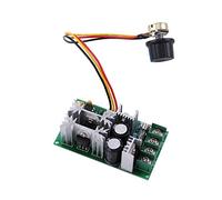 Akozon Controlador de Velocidad del Motor 20A PWM, Módulo Controlador de Alta Potencia DC 10 60V para Automatización Industrial con Soporte de Disipador de Calor