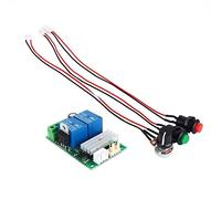 Akozon Controlador de velocidad del motor Interruptor de botón reversible ajustable de velocidad PWM Inversión del controlador de motor de CC DC6V 9V 12V 24V 3A