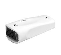 Akozon Convertidor Adaptador a VGA 1080P con Cable de : Soporte de y Video de Alta Resolución para Televisores, Proyectores y Computadoras (White)