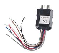 Akozon Convertidor de Audio Alto a bajo Control de Amplificador de 2 | Carcasa de Plástico, Arnés de 8 Cables, Ajuste de CD Radio DVD, Uso Original del Coche, Gatillo Amplificador de 12 V,