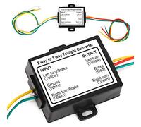 Akozon Convertidor de luz trasera de remolque con empalme de 2 a 3 cables, adaptador de arnés de cables del sistema eléctrico tipo EE. UU.