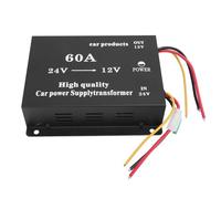 Akozon Convertidor de Voltaje de de 24 V a 12V 600W Camión de Camión Adaptador de Potencia Reductor de Larga Distancia Regulador de Controlador de Larga Distancia para Automóviles RVs (60A)