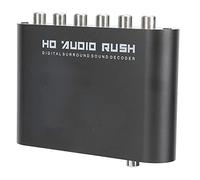 Akozon Convertidor DTS de 5.1CH AC - 3 Decoder Digital O óptico y Coaxial a Analógico O Convertidor para Uso en el Hogar, Concierto y Cine (Host + usb + fibra óptica)