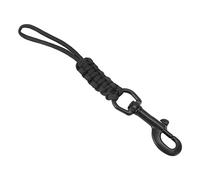 Akozon Cordón de Buceo Tejido Correa Perdida Cuerda Submarina con Acero Inoxidable (Black)