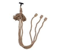 Akozon Cordón de Luz Colgante de Cuerda de Cáñamo con Portalámparas de 3 - Decoración del Hogar del Cordón de Luz de Cáñamo Vintage