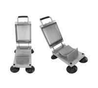 Akozon Cortador de Verduras Manual de Acero con 4 ventosas: Cortador de Alimentos Versátil para Cebollas, Patatas, Tomates y Más (13 mm)