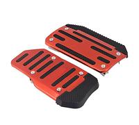 Akozon Cubierta Antideslizante de Aleación para Pedal de Freno y Acelerador para Automóviles automáticos: Agarre y Estabilidad Mejorados (Rojo)
