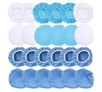Akozon Cubierta de la Almohadilla de Pulido, 24 Paquetes de Almohadillas de Pulido de Algodón No Tejido de Microfibra de 6 Pulgadas/150mm para Automóviles, Motocicletas Y Barcos
