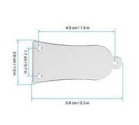 Akozon Cubierta de Varilla de Armadura de Metal de 3 Agujeros con Tornillos para Reemplazo de Guitarra y bajo - Negro (SILVER)