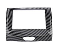 Akozon Cubierta del Panel de la Pantalla de Navegación de los Adornos de la Consola Central de Fibra de Carbono Negra con Protección Solar Antidecoloración para Camioneta de Vehículo