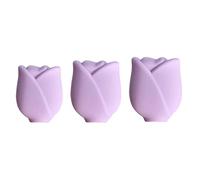 Akozon Cubiertas de Cepillos de Maquillaje: Soporte de Cepillo de Maquillaje de Silicona, Organizador de Cubierta de Polvo Reutilizable para Viajes y Hogar, 3 Tamaños para un Fácil Almacenamiento