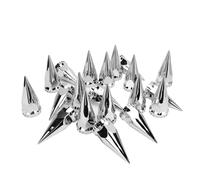 Akozon Cubiertas para Tuercas de 33 Mm, Cubierta de Tuercas con Púas Cromadas, Cubiertas de Tuercas con Bridas de Plástico, Tapas de Tuercas con Tornillos Antioxidantes para