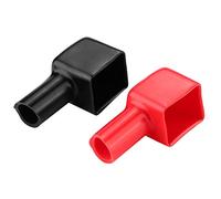 Akozon Cubre la Batería del Coche,Cubiertas de terminales de batería de Coche 2 Piezas Positivo y Negativo Negro y Rojo coprimorsetti batteria