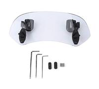 Deflector cupula Moto + Akozon Parabrisas de la Motocicleta Spoiler de Parabrisas Modificado de Motocicleta Universal Deflector de Aire 11 * 6.7 * 2.8 Pulgadas(Transparente)