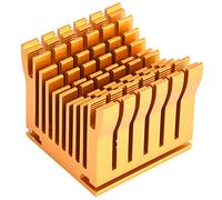 Akozon Disipador de Calor de Aluminio de Oro Premium para Placa de Alimentación de PCB - 43x40x36 Mm, Ideal para Frambuesa PI, CPU y Varios Contentos Electrónicos