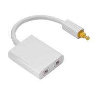 Akozon Divisor Toslink 1 en 2 Salidas, Cable Adaptador de Divisor de Audio Salida óptica Digital Toslink de Doble Puerto Negro (Blanco)