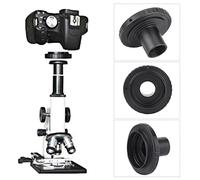 Akozon El Adaptador del Ocular del Microscopio Monta la Cámara SLR - Adaptador de Metal Ocular del Microscopio del Montaje en T de 23,2 Mm