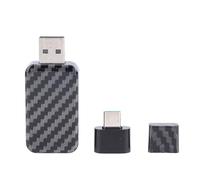 Akozon El Dongle del Adaptador del Coche Admite El Tipo Modelo Auto Plug and Play de la Fibra de Carbono del Adaptador de C