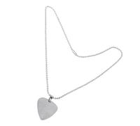 Akozon Elegante Collar de Púa de Guitarra de Metal, Colgante de Púa Desmontable para Guitarristas, Accesorios únicos, Ukelele bajo y Eléctrico E (E)