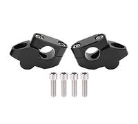Akozon Elevador de Manillar de Motocicleta de Aluminio CNC con Elevadores de Manillar de 7/8 Pulg. Negro