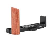Akozon Empuñadura de Madera en Forma de L para Cámara G7XII G7XIII con Soporte para Placa Empuñadura Compacta y Resistente para Retratos y Paisajes Creativos (Black)