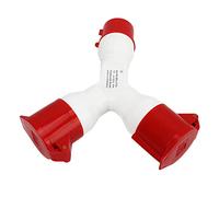 Akozon Enchufe Industrial en Forma de Y IP44 Conector de Enchufe Industrial a Prueba de Agua de Aviación del Sitio 5 Pines 3PNE 380-415V 32A