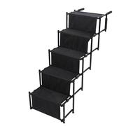 Akozon Escaleras para Perros Portátil Plegable 5 Escalones Soporte de Rampa hasta 110 Libras Escalera para Perros para Camión SUV Cama Alta