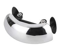 Akozon Espejo retrovisor de motocicleta 180 grados Gran angular Soporte ajustable para parabrisas Eliminación de puntos ciegos