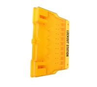 Akozon Estación de Bloqueo y Etiquetado con Cubierta Caja de Bloqueo Resistente para Uso Industrial, Capacidad para 10 Candados y 4 Cerrojos, de Gestión Visual para Montaje en Pared, Compatible con