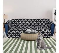 Akozon Estera de Cojín de sofá para Mascotas Pongee de Poliéster Antideslizante Impermeable para sofá de Tres Personas, Almohadilla de Salón Resistente a la Suciedad con Tecnología Ultrasónica (Tres