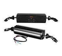 Akozon Estéreo para Manillar de Motocicleta con Altavoz, Radio Mp3/Usb/Fm, Pantalla y Luz LED, Diseño Antideslizante para Bicicletas Cruiser (Black)