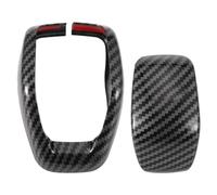 Akozon Estilo de Fibra de Carbono Gear Shift Cuber de la Perilla Decoración del Ajuste para la Transferencia de Agua 2020 2 Piezas de 2 Piezas (Sin términos brillantes)