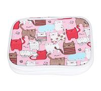 Akozon Estuche de Almacenamiento de Ganchos de Ganchillo de Doble Capa con Bolsillos de Malla, Organizador con Cremallera para Herramientas y Accesorios de Tejer