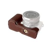 Akozon Estuche Protector para Cámara Portátil de Estilo Retro para Diseño Inferior con Apertura de Cámara ZVE10 (Café)