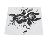Akozon Etiqueta Engomada del Coche Flor, Calcomanía Universal para Coche Flor Vinilo Calcomanías Decorativas para Carrocería para Motocicleta, Camión, SUV, Pared, Computadora(Negro)