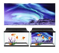 Akozon Etiqueta Engomada del Fondo del Acuario Pintura Decorativa Etiqueta Engomada del PVC Paisaje Peces - del Fondo De Las Ruinas De La Ciudad Subacuática (61 * 41CM)