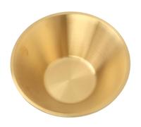 Akozon Exquisito Ensaladera Dorada de Acero Inoxidable de Doble Capa para Mezclar, Cocinar y Hornear en la cocina: Elegante Cuenco Decorativo para Servir Refrigerios, Ensaladas y Más (23cm)