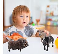 Akozon Figuras de Animales de PVC para Niños, Juguete Educativo, Decoración del Hogar, Granja de Simulación, Vaca, Ganado, Buey, 4 Uds. (4 Modelos de Ganado Alrededor de 669g)